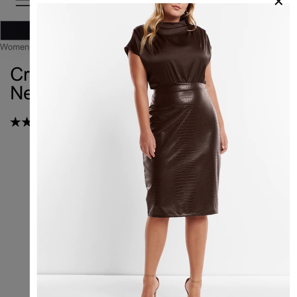 Drape neck midi dress